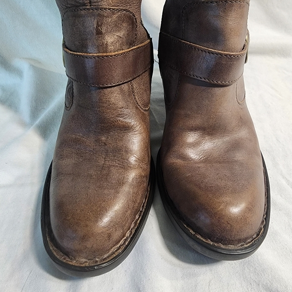 Born Brown Leather Heeled Boots - Picture 5 of 10